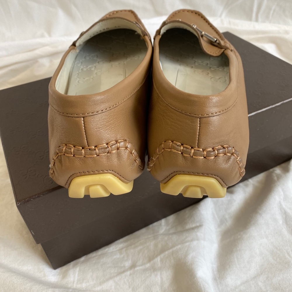 Gucci Tan Leather Horsebit Loafers for Women - Picture 11 of 13